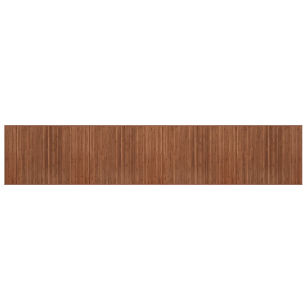 Vidaxl Rug Rectangular 80x400 cm Bamboo Brown