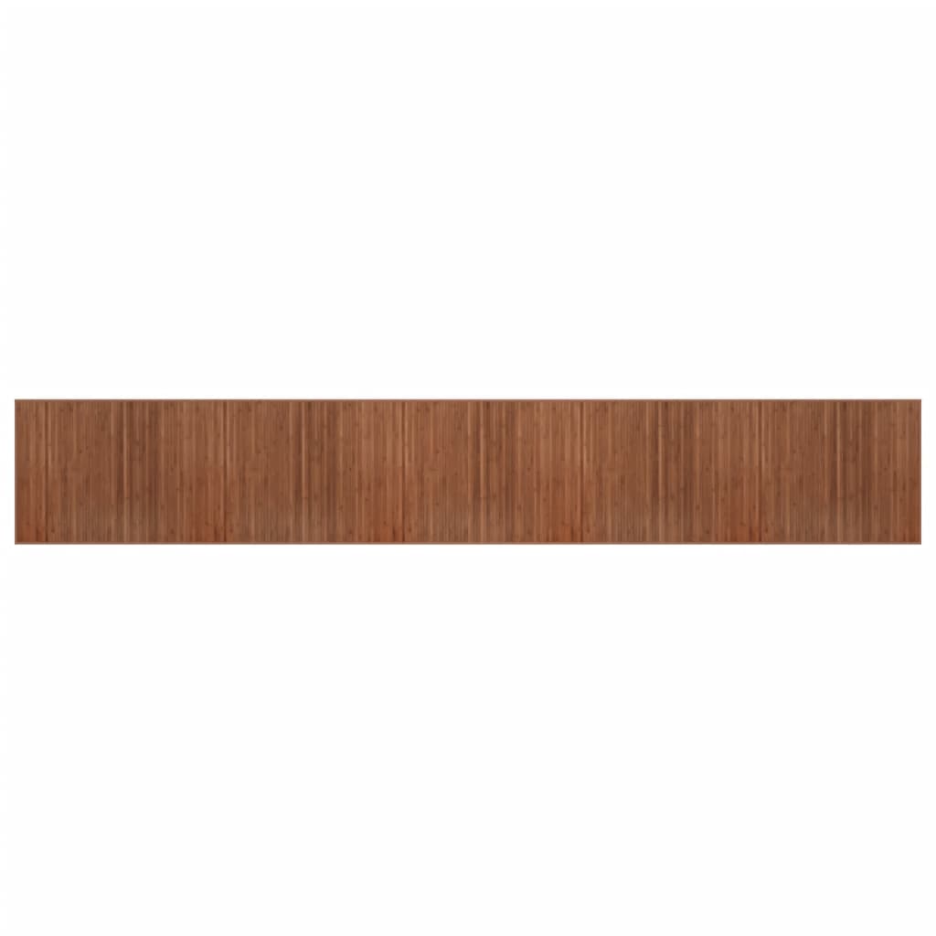 Vidaxl rug rectangular 80x1000 cm bamboo brown