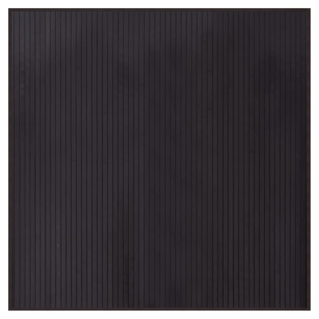 Vidaxl Rug Square 100x100 cm de bambú oscuro marrón