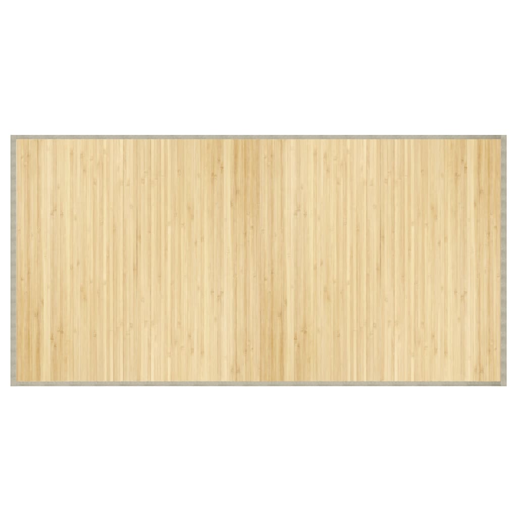 Tapis vidaxl rectangulaire 100x200 cm Bamboo Light Natural