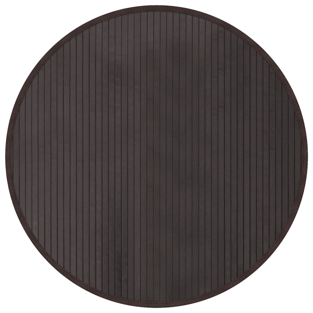 Vidaxl rug around 80 cm bamboo dark brown