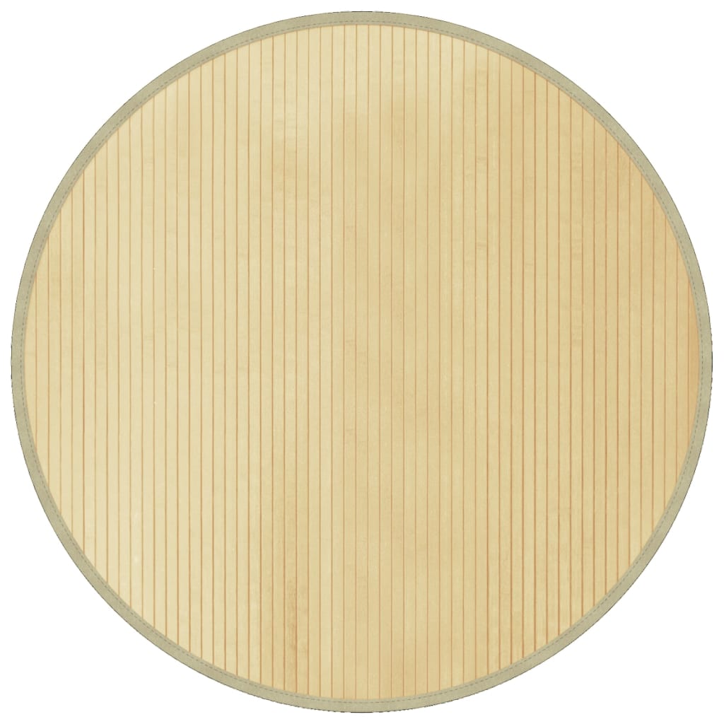 VidaXL Vloerkleed rond 100 cm bamboe lichtnaturel