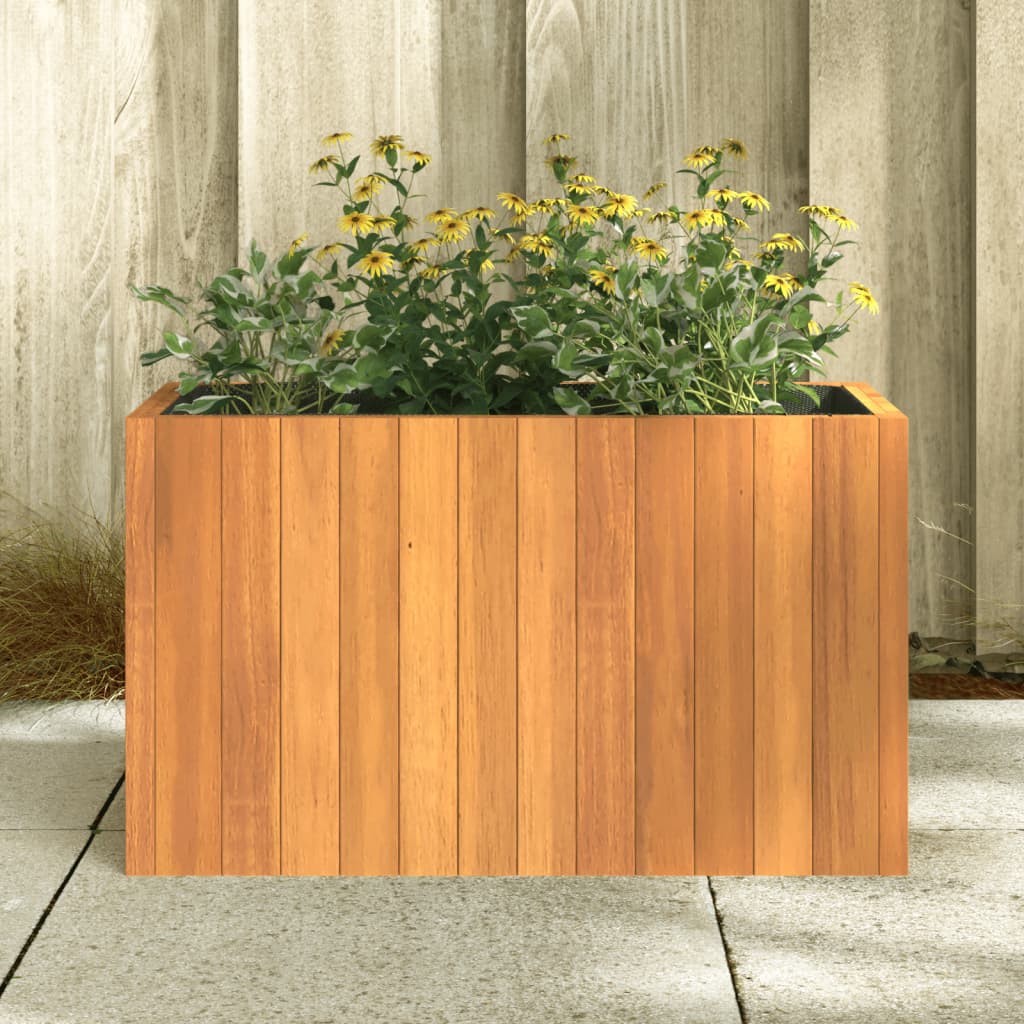 Plantador Vidaxl 59x27.5x35 cm sólido acaciahout