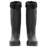 Vidaxl Rain boots with removable socks size 39 PVC Black