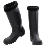 Vidaxl Rain boots with removable socks size 42 PVC Black