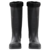 Vidaxl Rain boots with removable socks size 44 PVC Black