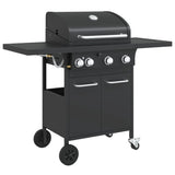 Vidaxl Gasbarbecue with 4 burners powder -coated steel black