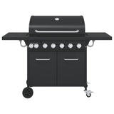 Vidaxl GasBarBeCue con 7 quemadores de acero con recubrimiento en polvo Negro