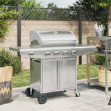 Vidaxl Gasgrill mit 5 Brennern Edelstahl Silberfarbe