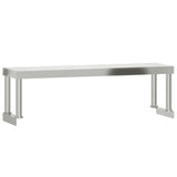 Vidaxl verhoging voor werktafel 110x30x35 cm roestvrij staal