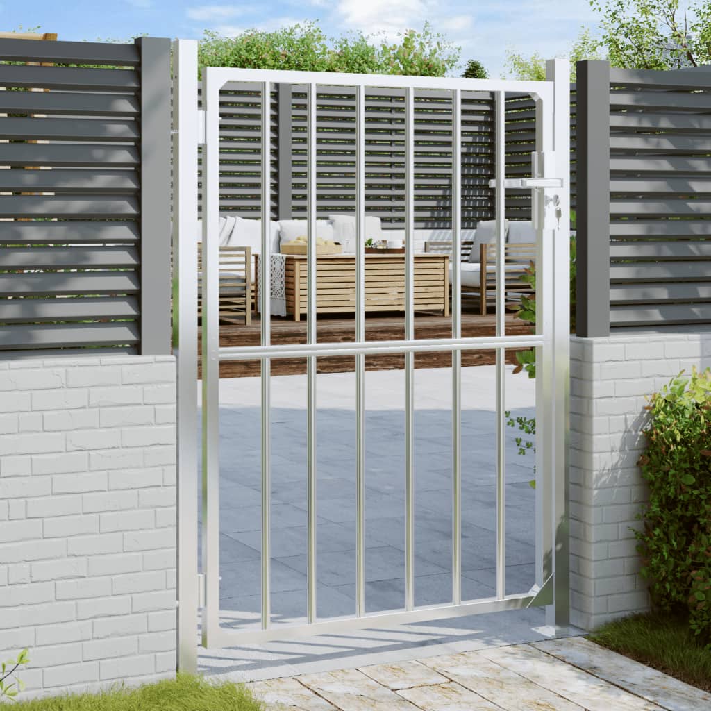 Vidaxl Garden Gate 100x125 cm nerezová ocel