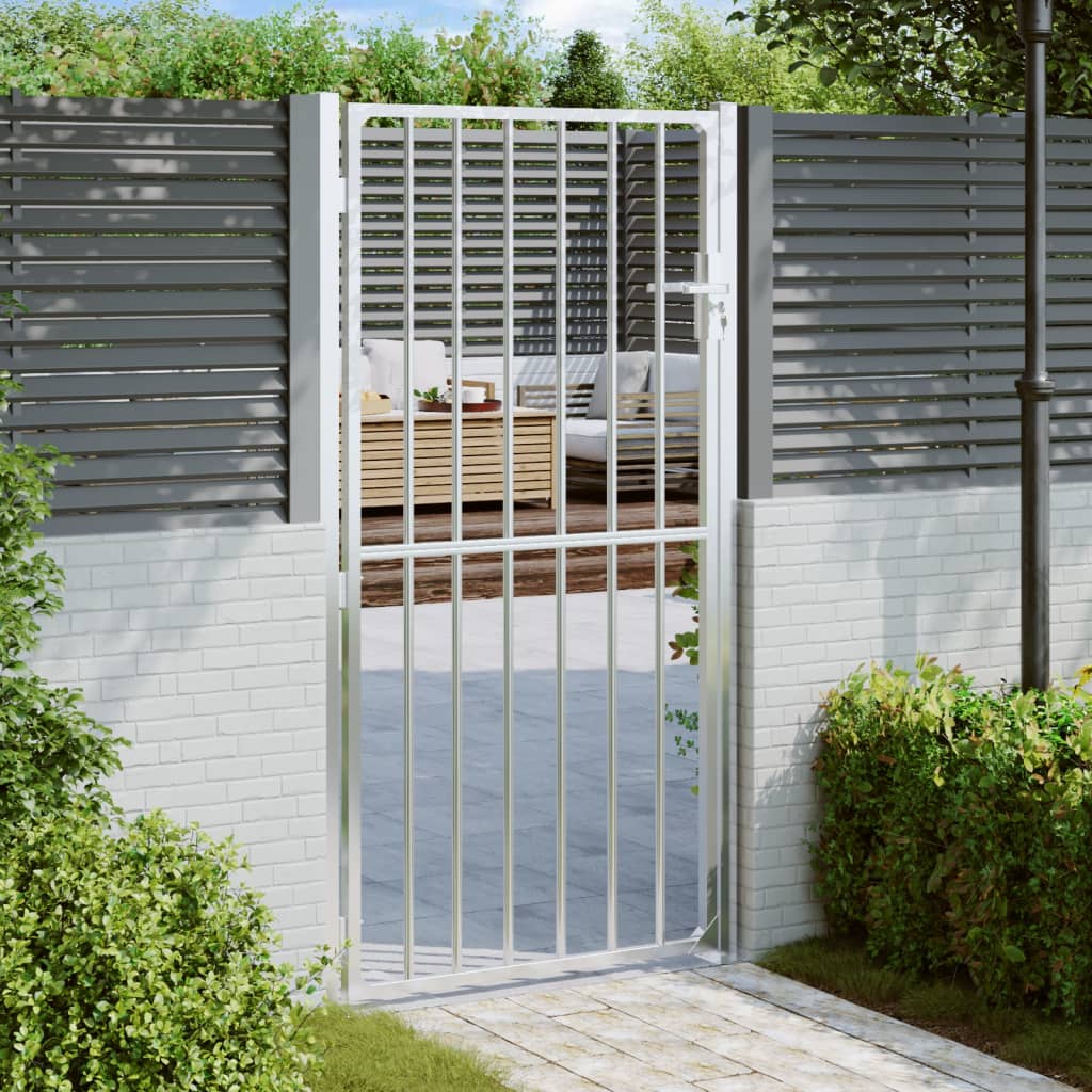 Vidaxl Garden Gate 100x200 cm rostfritt stål