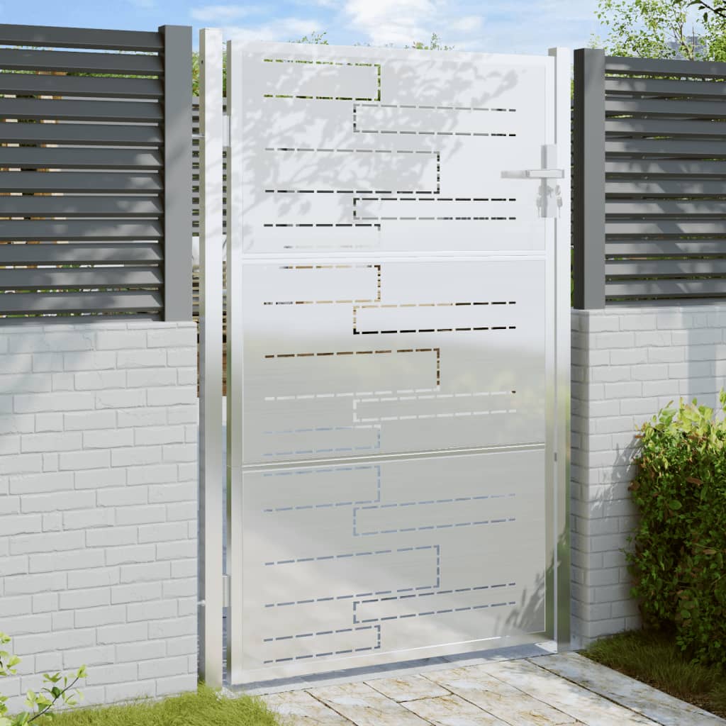 Vidaxl Garden Gate 100x150 cm rustfritt stål