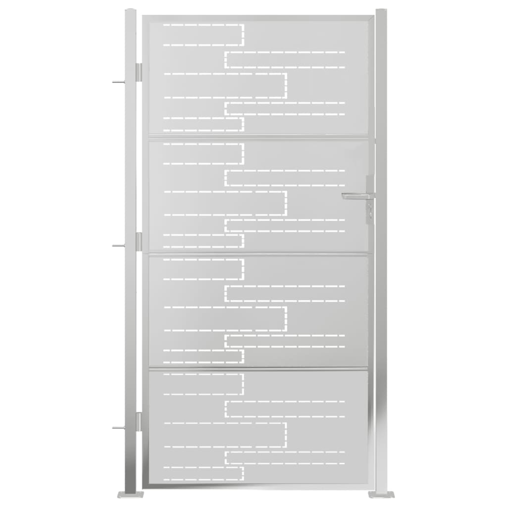 Vidaxl Garden Gate 100x200 cm rostfritt stål