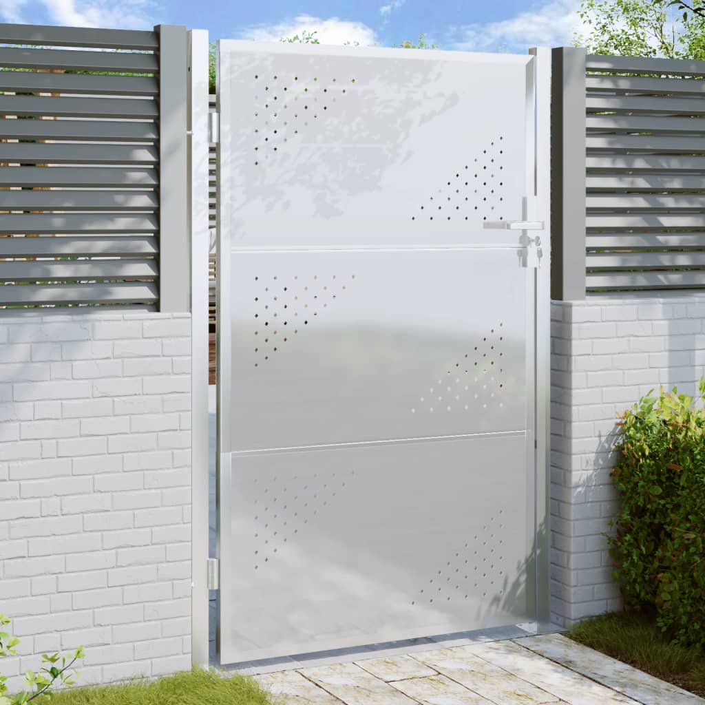 Vidaxl Garden Gate 100x125 cm rustfrit stål