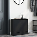 VidaXL Shoe cabinet 60x21x57 cm Properted Wood Black