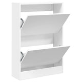 Vidaxl Shoe Cabinet 60x21x87,5 cm Forarbejdet træhvide