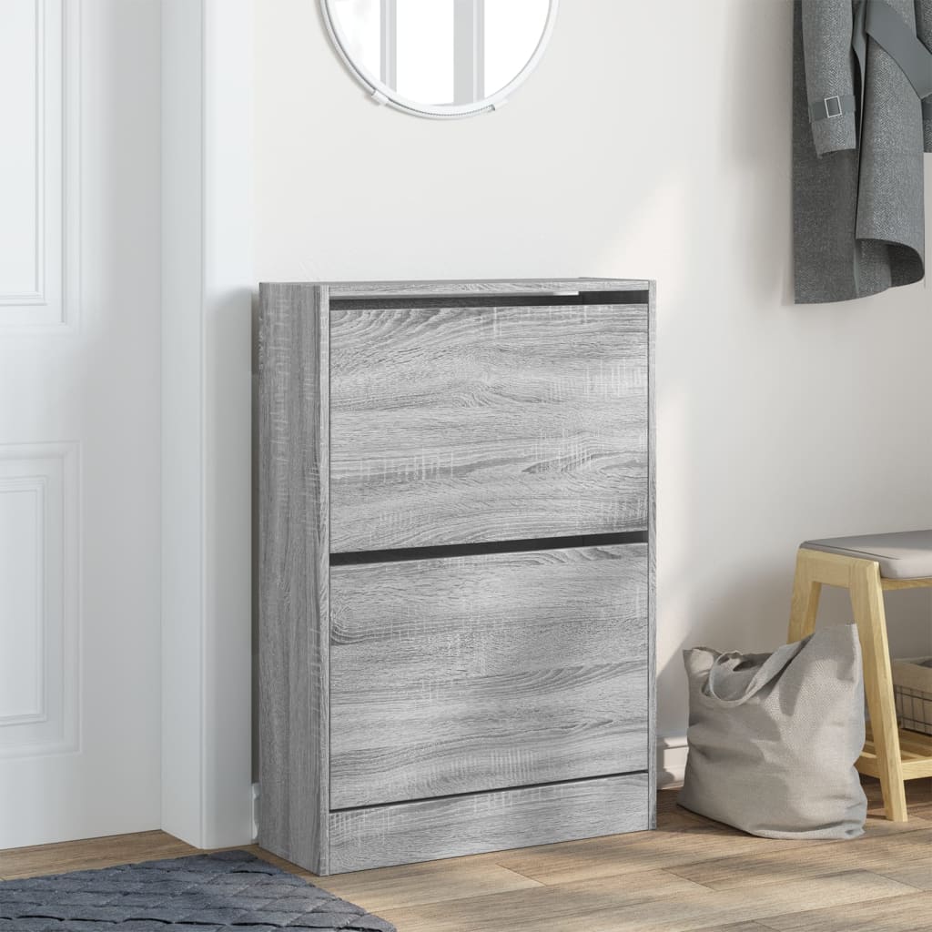 Vidaxl Schong Cabinet 60x21x87,5 cm produzéiert Holzgrey Sonoma Oakfaarf