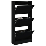 Vidaxl Shoe Cabinet 60x21x125,5 cm Property Wood Black