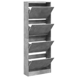 VidaXL shoe cabinet 60x21x163.5 cm processed wood concrete price