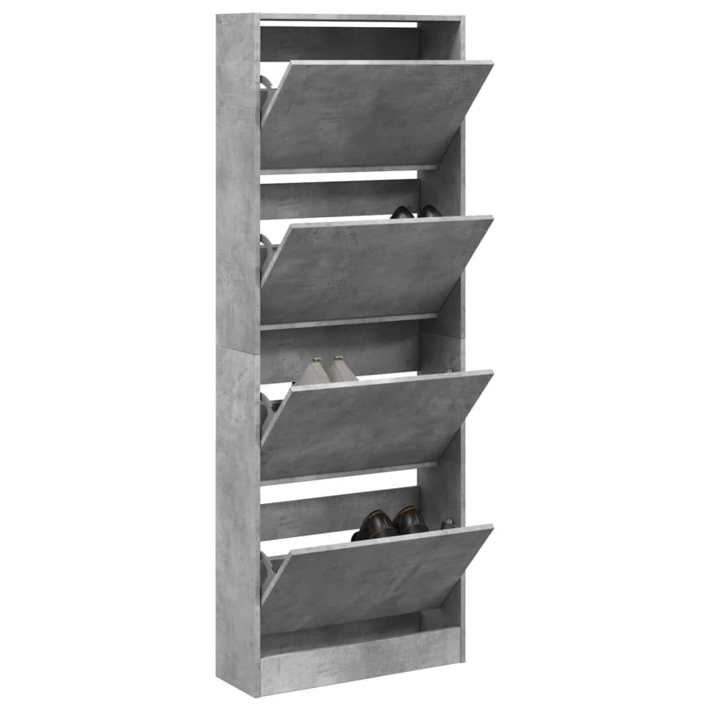 VidaXL shoe cabinet 60x21x163.5 cm processed wood concrete price