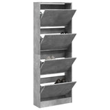 Vidaxl Shoe Cabinet 60x21x163,5 cm behandlet træbetonpris