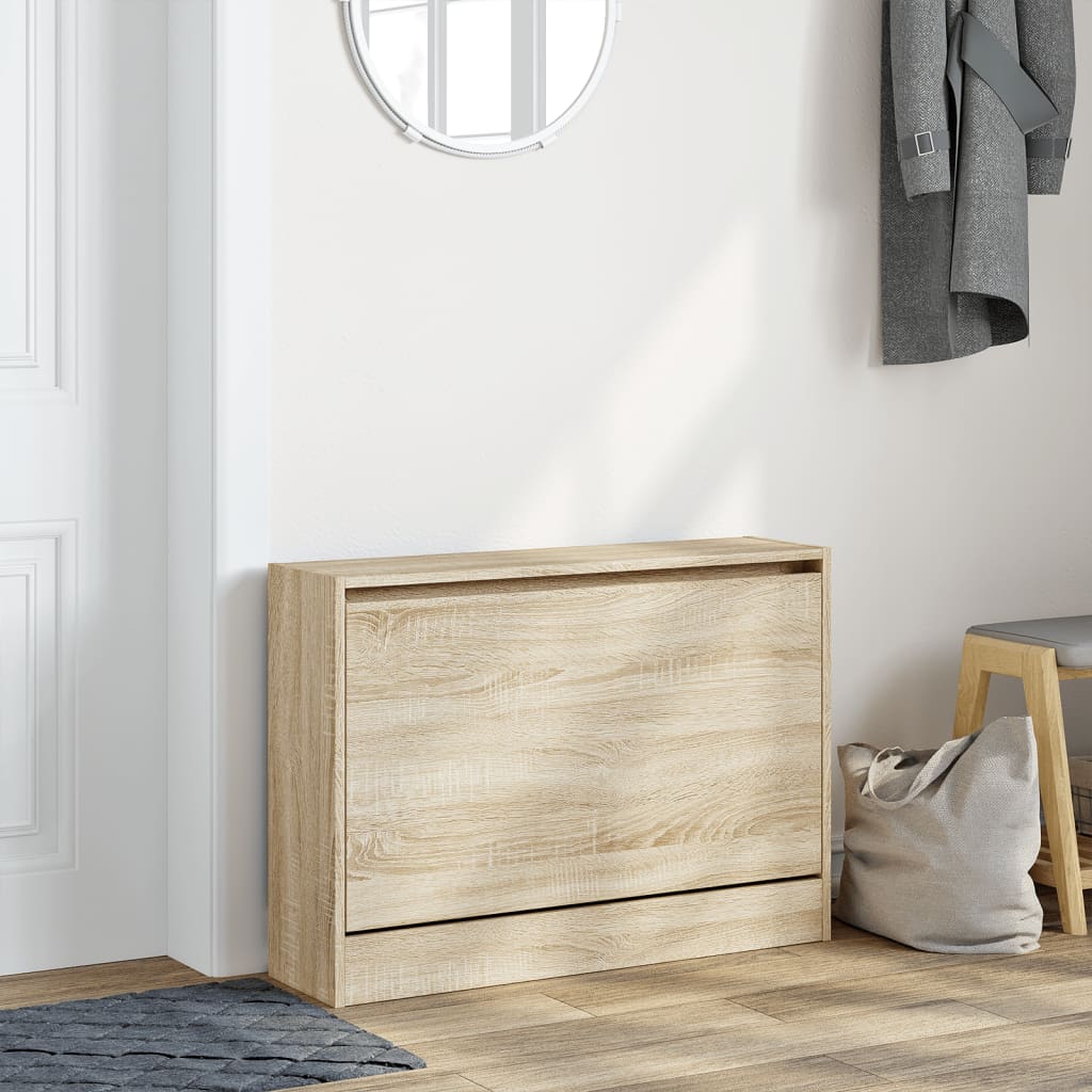 Vidaxl Cabinet da scarpe 80x21x57 cm Properpata in legno Oak colorato