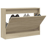 Vidaxl Shoe Cabinet 80x21x57 cm Property Wood Sonoma Oak Farvet