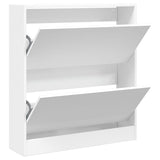 Vidaxl Shoe Cabinet 80x21x87,5 cm Forarbejdet træhvide