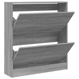 Vidaxl Shoe Cabinet 80x21x87,5 cm Property Wood Grey Sonoma Oak Color