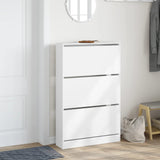 Vidaxl Shoe Cabinet 80x21x125,5 cm Forarbejdet træhvide