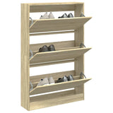 VidaXL shoe cabinet 80x21x125.5 cm Properted wood Sonoma oak -colored