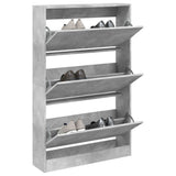 VidaXL shoe cabinet 80x21x125.5 cm Processed wood concrete price