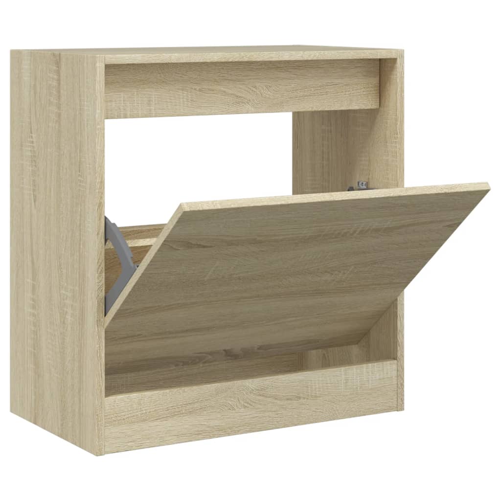 Vidaxl Cabinet da scarpe 60x34x63,5 cm Colore in rovere di legno trasformato in legno