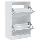 Vidaxl Shoe Cabinet 60x34x96,5 cm forarbejdet træhvide