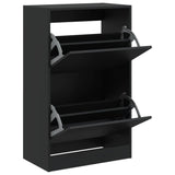 Vidaxl Cabinet da scarpe 60x34x96.5 cm Black proprietà