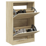 Vidaxl Shoe cabinet 60x34x96.5 cm Properted Wood Sonoma Oak colored