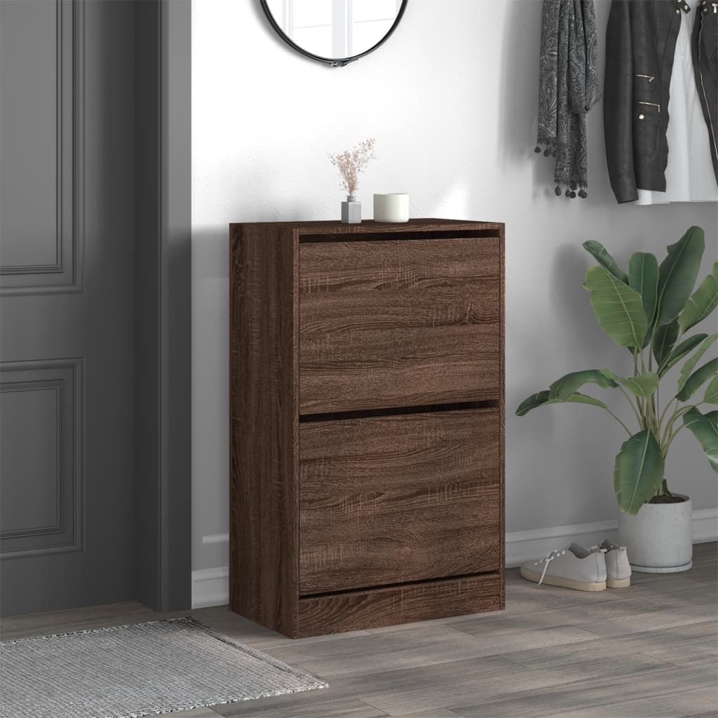 Vidaxl Schong Cabinet 60x34x96.5 cm exponéiert Holzbrong Faarf Faarf