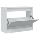 Vidaxl Cabinet da scarpe 80x34x63 cm Bianco in legno