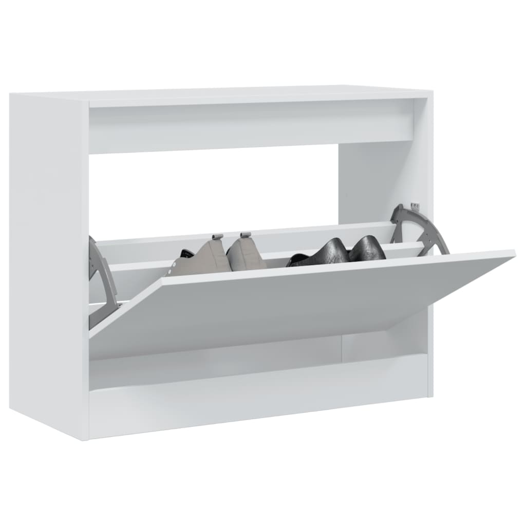 VidaXL Shoe cabinet 80x34x63 cm Properted Wood White