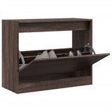 Vidaxl Shoe Cabinet 80x34x63 cm Property Wood Brown Oak Color