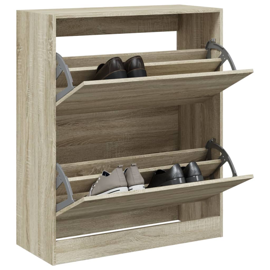 VidaXL shoe cabinet 80x34x96.5 cm processed wood sonoma oak colored