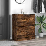 Vidaxl Schong Cabinet 80x34x96.5 CM verschwonnene Holz gefëmmt oak faarweg