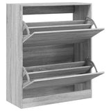 Kabinet bot Vidaxl 80x34x96,5 cm řezané dřevo šedá barva dubu Sonoma