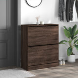 Vidaxl Shoe Cabinet 80x34x96,5 cm Property Wood Brown Oak Color