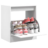 Vidaxl Shoe Cabinet 60x42x69 cm forarbejdet træhvide