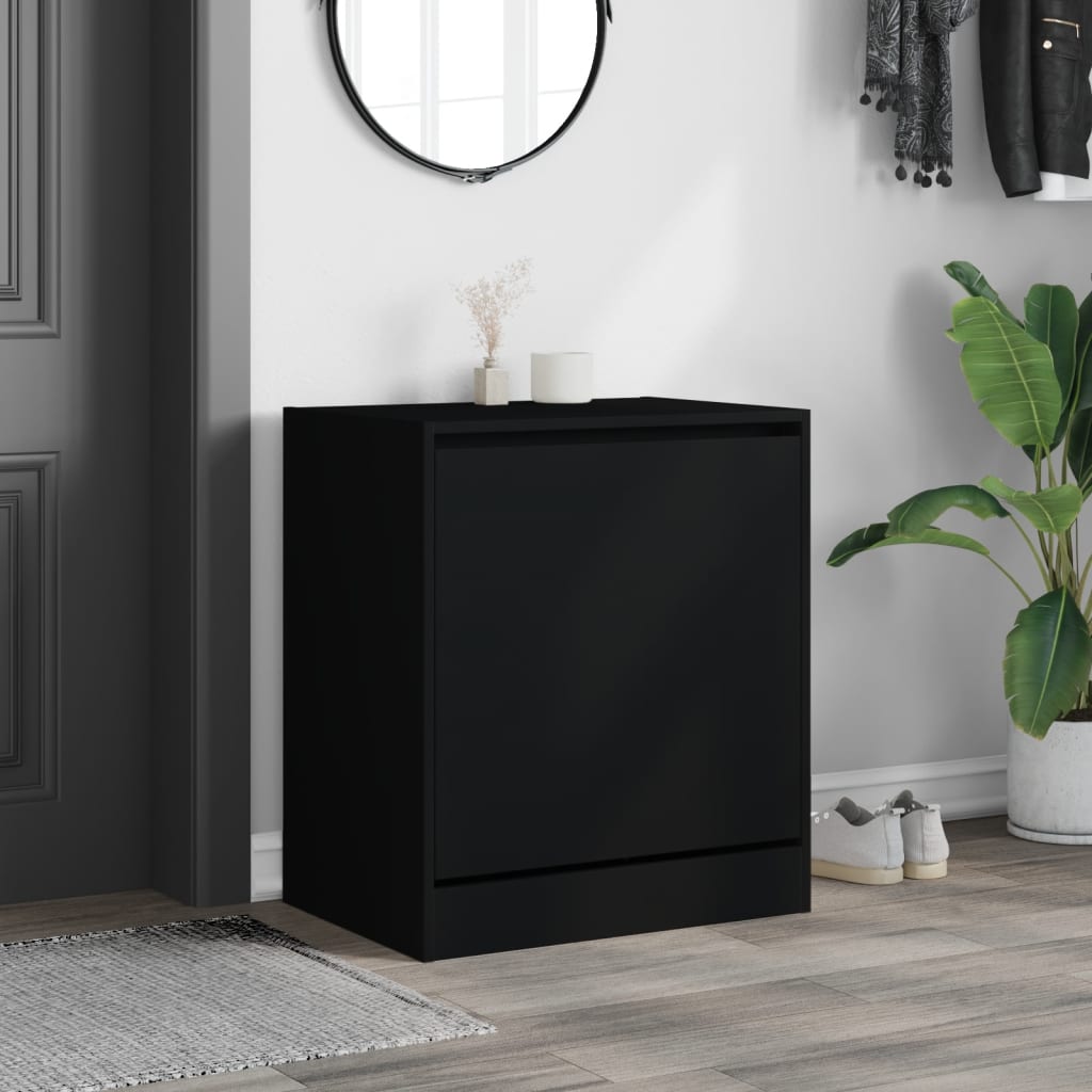 VidaXL shoe cabinet 60x42x69 cm Properted Wood Black