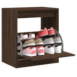 Vidaxl Shoe Cabinet 60x42x69 cm forarbejdet træbrun eg farve