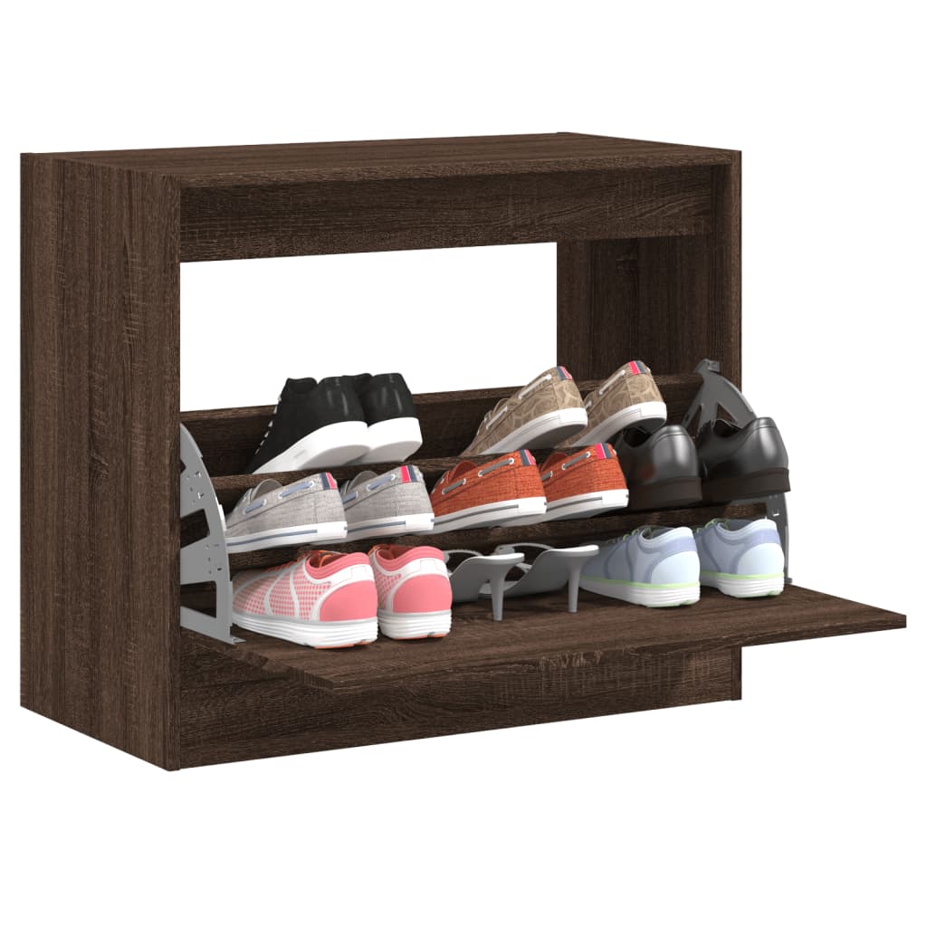 VidaXL shoe cabinet 80x42x69 cm Cut wood brown oak color