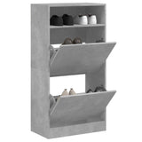 VidaXL Shoe cabinet 60x34x116 cm Processed Wood Betongrijs